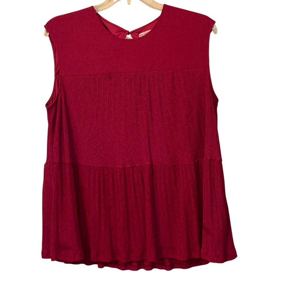 Juicy Couture Sleeveless Tunic‎ Top XXL Work Casual Business Pleated